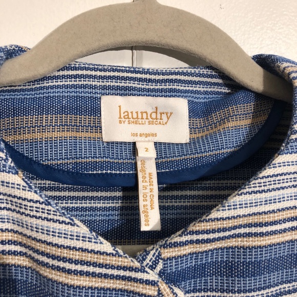 Laundry by Shelli Segal Blue Striped Blazer - Picture 5 of 5